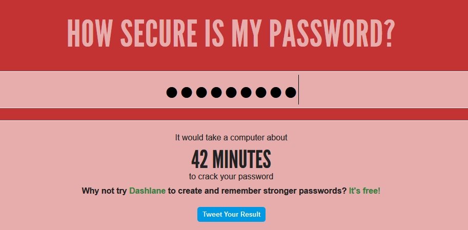 howsecureismypassword